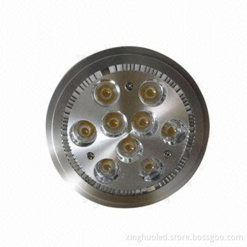 9W AR111 E27 high power LED spotlights with 220V DC, high brightness, original 45mil Bridgelux